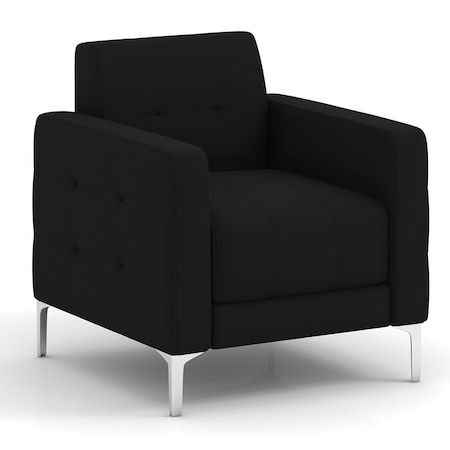 Officesource Draper Collection Retro Club Chair OSRL3018FBK